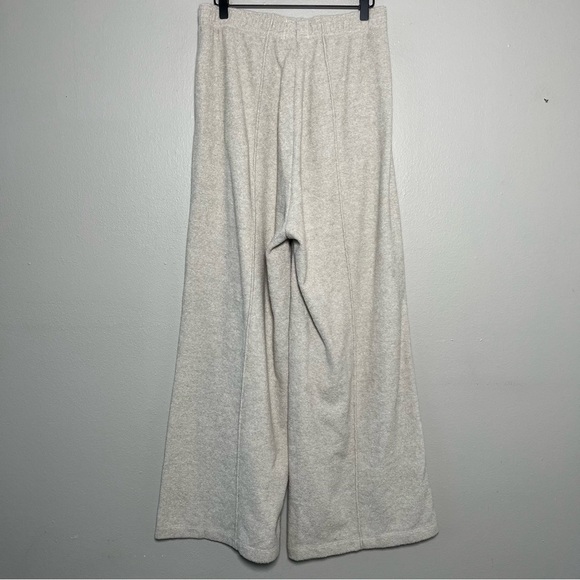 Outerknown Women Hightide Wide Leg Pant Medium Tan Wide Leg Pleated Cotton P - Picture 5 of 8